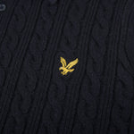 Lyle & Scott - Mens Linen Blend Short Sleeve Knitted Polo - Dark Navy Marl - Z56 KN2435V - Wildvine Clothing, Spalding, Lincolnshire