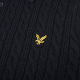 Lyle & Scott - Mens Linen Blend Short Sleeve Knitted Polo - Dark Navy Marl - Z56 KN2435V - Wildvine Clothing, Spalding, Lincolnshire