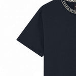 Lyle & Scott - Mens T-Shirt - Logo Ribbed - Dark Navy/ Bone White Y070 - Wildvine Clothing, Spalding, Lincolnshire