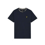 Lyle & Scott - Mens T-Shirt - Logo Ribbed - Dark Navy/ Bone White Y070 - Wildvine Clothing, Spalding, Lincolnshire