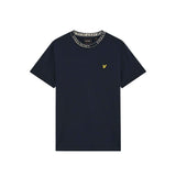 Lyle & Scott - Mens T-Shirt - Logo Ribbed - Dark Navy/ Bone White Y070 - Wildvine Clothing, Spalding, Lincolnshire