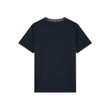 Lyle & Scott - Mens T-Shirt - Logo Ribbed - Dark Navy/ Bone White Y070 - Wildvine Clothing, Spalding, Lincolnshire