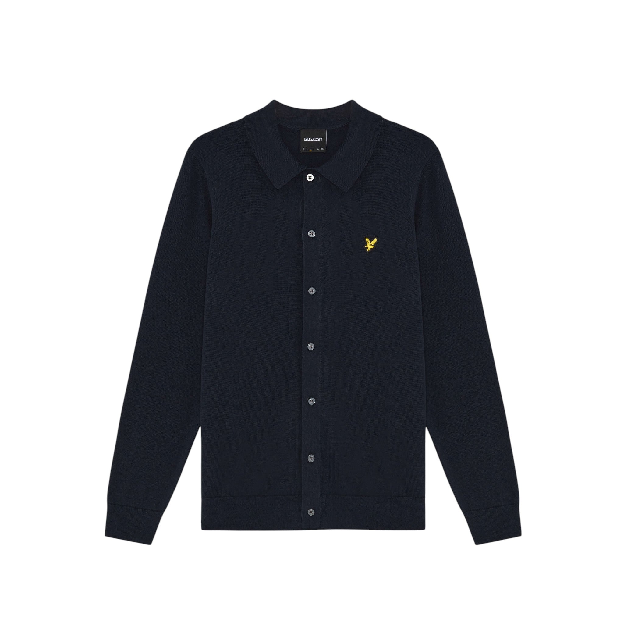 Lyle & Scott - Mens Cotton Knitted Shirt - Dark Navy - KN2415V Z271 - Wildvine Clothing, Spalding, Lincolnshire
