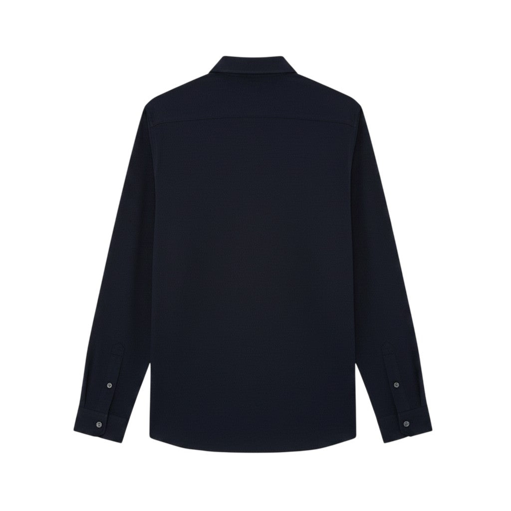 Lyle & Scott - Mens Pique Jersey Shirt - Dark Navy - LW2407V ZZ271 - Wildvine Clothing, Spalding, Lincolnshire
