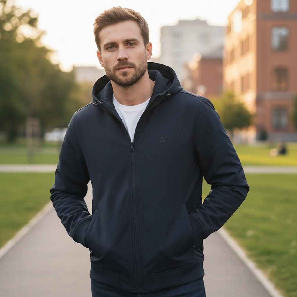 Lyel & Scott - Mens Tonal Fleece Back Softshell - Dark Navy Z271 - Wildvine Clothing, Spalding, Lincolnshire