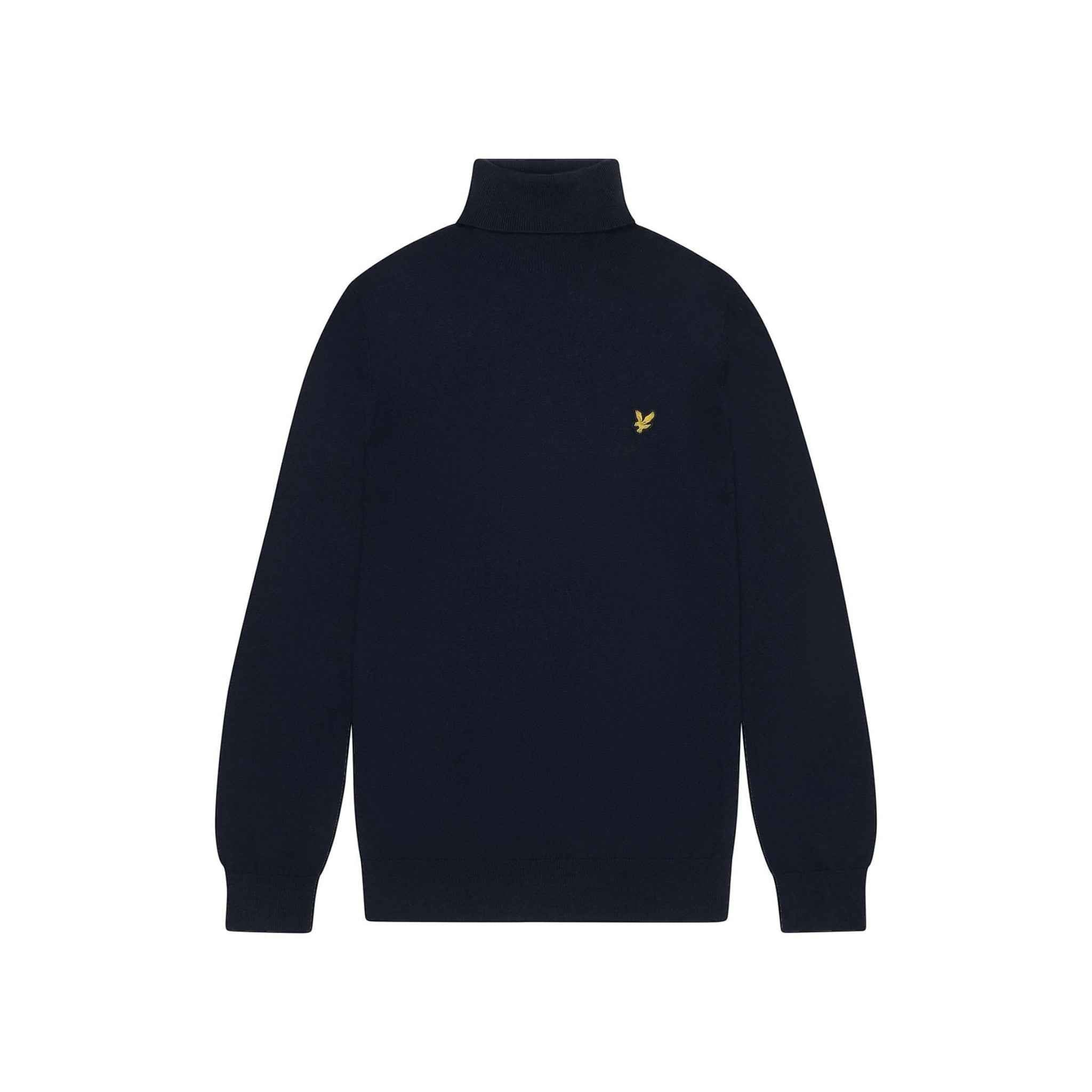Lyle & Scott - Mens Cotton Merino Turtleneck Jumper - Dark Navy Z271 - Wildvine Clothing, Spalding, Lincolnshire