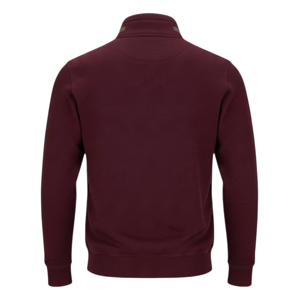 DG's Drifter Mens - Half Zip Sweatshirt - Dark Red - 355221-68 - Wildvine Clothing, Spalding, Lincolnshire