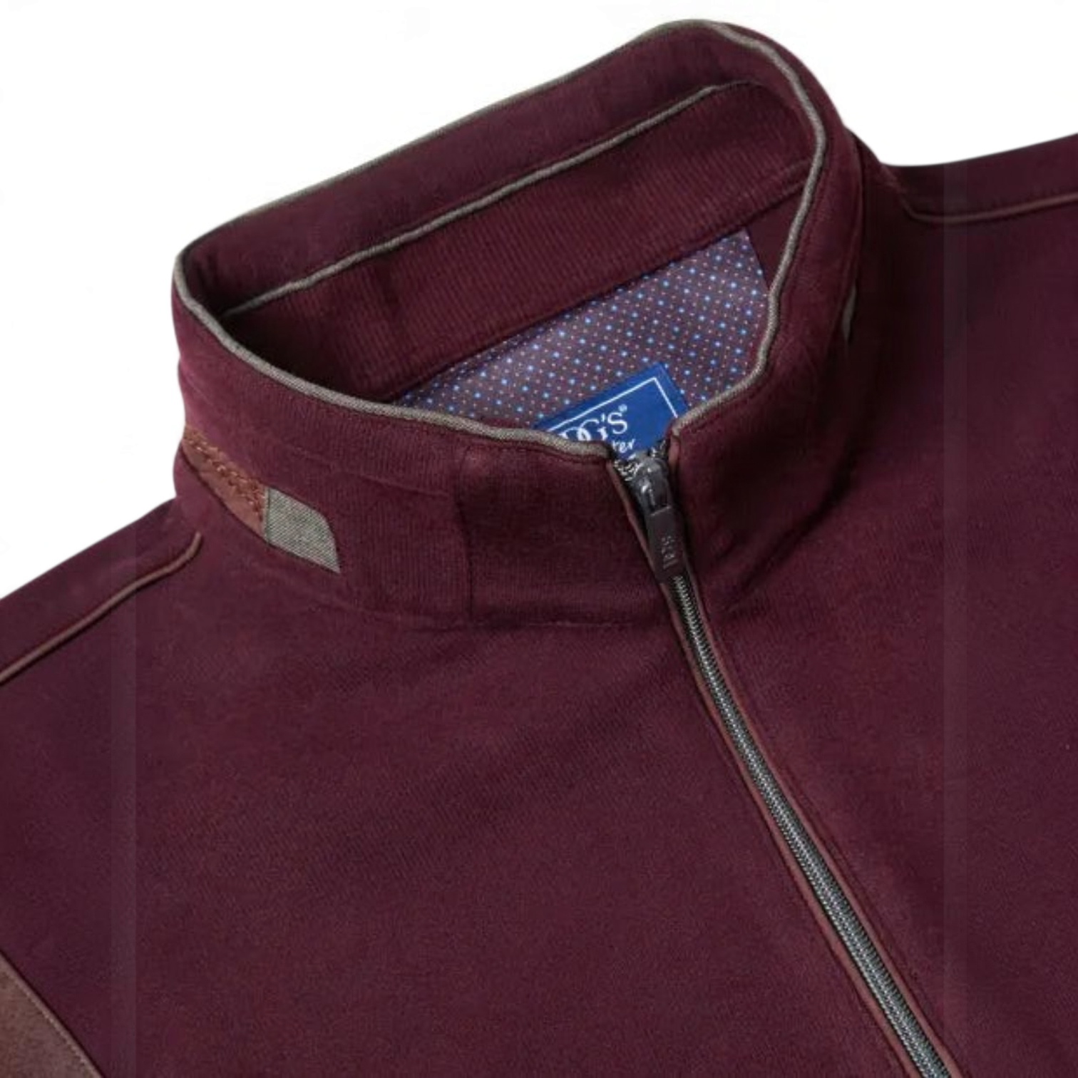 DG's Drifter Mens - Half Zip Sweatshirt - Dark Red - 355221-68 - Wildvine Clothing, Spalding, Lincolnshire