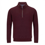 DG's Drifter Mens - Half Zip Sweatshirt - Dark Red - 355221-68 - Wildvine Clothing, Spalding, Lincolnshire