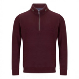 DG's Drifter Mens - Half Zip Sweatshirt - Dark Red - 355221-68 - Wildvine Clothing, Spalding, Lincolnshire