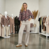 D.E.C.K By Decollage - Ladies Print Blouse - Mulberry - Wildvine Clothing, Spalding, Lincolnshire