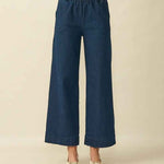 D.E.C.K. by Decollage Ladies Wide Leg Trousers - Denim Look - Wildvine Clothing, Spalding, Lincolnshire