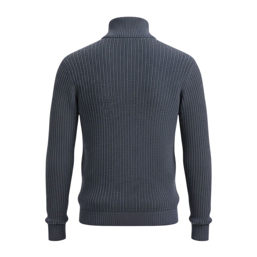 Jackdaw - Mens Theodore 1/4 Zip Jumper - Denim - Wildvine Clothing, Spalding, Lincolnshire
