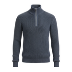 Jackdaw - Mens Theodore 1/4 Zip Jumper - Denim - Wildvine Clothing, Spalding, Lincolnshire