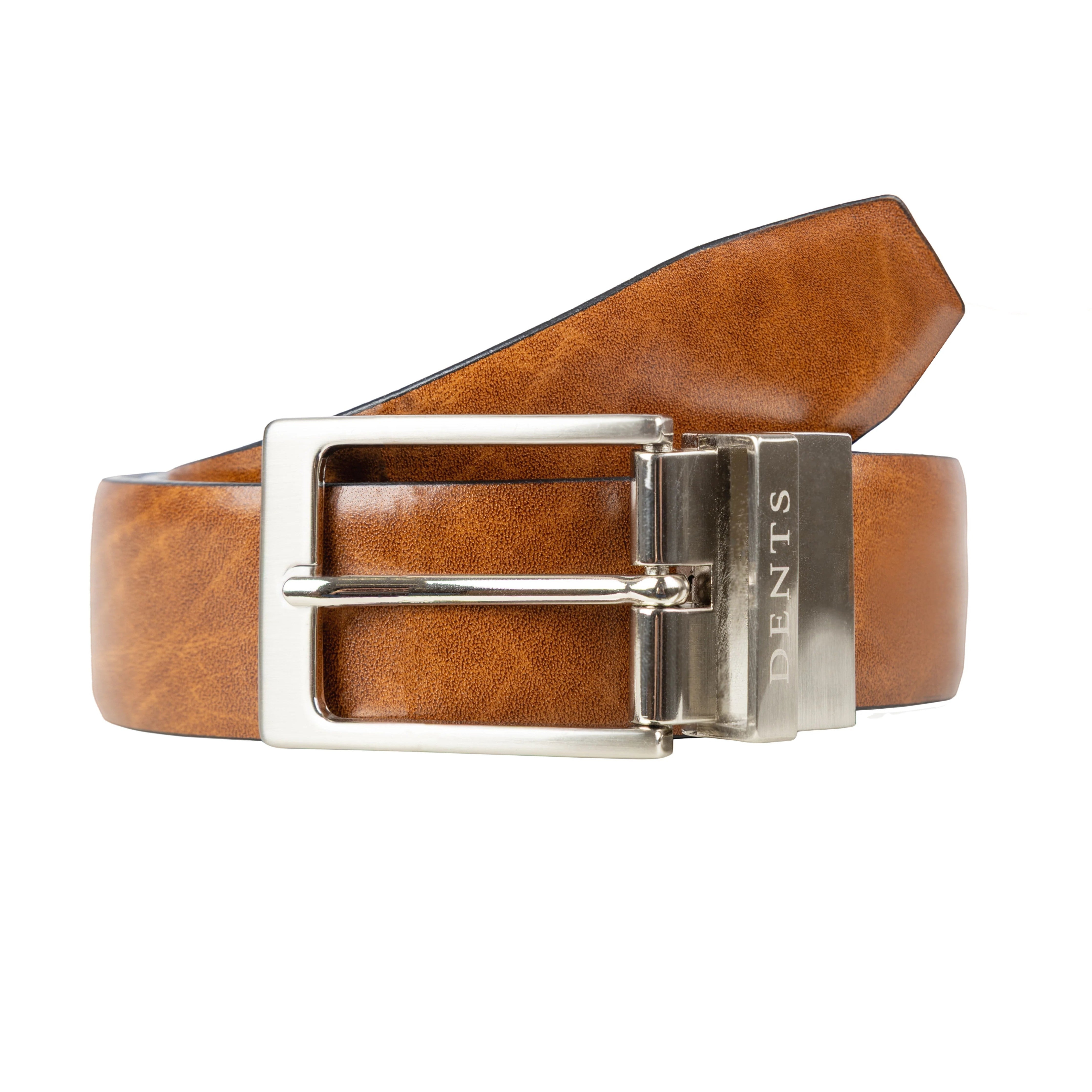 Dents - Mens Belt - Twist Reversible - Black/Tan Bovine Leather - Wildvine Clothing, Spalding, Lincolnshire