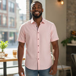 DG's Drifter Mens - Regular Short Sleeve Casual Shirt - Pink - Wildvine Clothing, Spalding, Lincolnshire