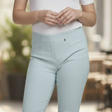 Pinnns - Ladies - Bengaline Crop Trousers With Pockets - Duck Egg - 226C - Wildvine Clothing, Spalding, Lincolnshire
