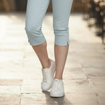 Pinnns - Ladies - Bengaline Crop Trousers With Pockets - Duck Egg - 226C - Wildvine Clothing, Spalding, Lincolnshire