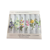 Le Chateau - Ladies - Luxury Handkerchiefs - Embroidered Flowers - Wildvine Clothing, Spalding, Lincolnshire