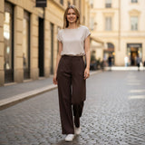 Fynch-Hatton - Ladies - Trousers - Gabardine - Espresso - 26094948 896 - Wildvine Clothing, Spalding, Lincolnshire