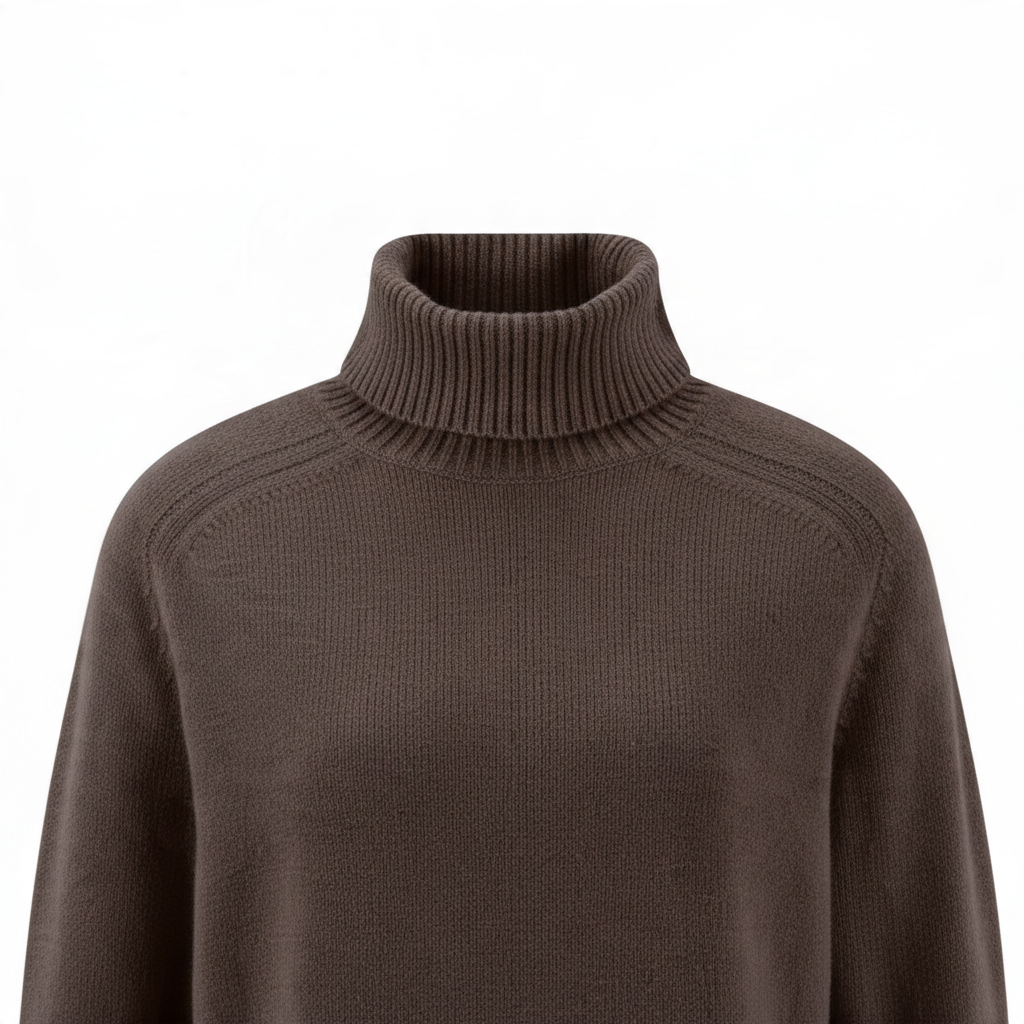 Fynch-Hatton - Ladies - Knitted Dress made of Merino wool with a turtleneck - Exspresso 26097441 896 - Wildvine Clothing, Spalding, Lincolnshire