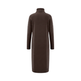 Fynch-Hatton - Ladies - Knitted Dress made of Merino wool with a turtleneck - Exspresso 26097441 896 - Wildvine Clothing, Spalding, Lincolnshire