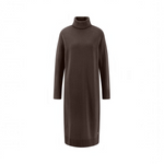 Fynch-Hatton - Ladies - Knitted Dress made of Merino wool with a turtleneck - Exspresso 26097441 896 - Wildvine Clothing, Spalding, Lincolnshire