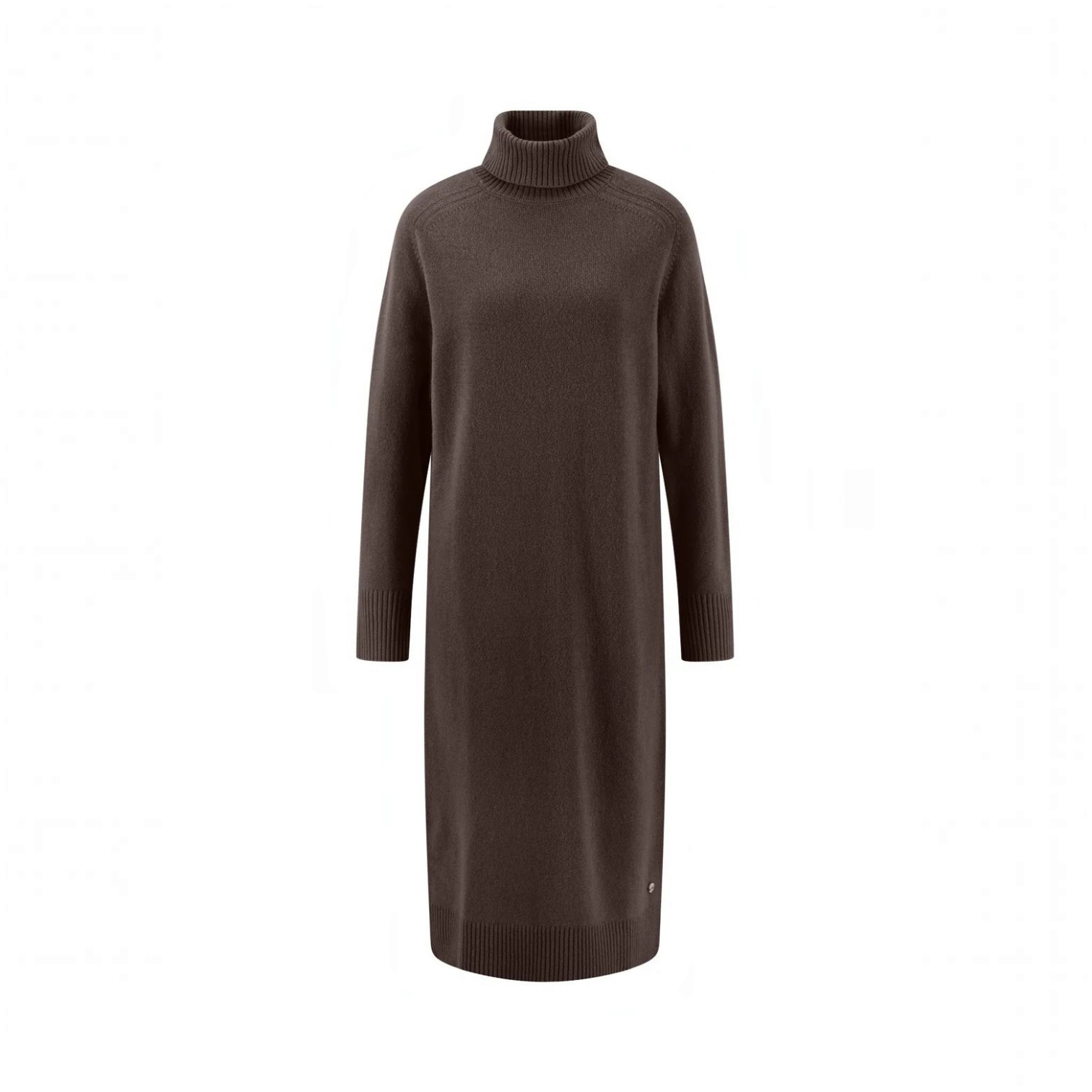 Fynch-Hatton - Ladies - Knitted Dress made of Merino wool with a turtleneck - Exspresso 26097441 896 - Wildvine Clothing, Spalding, Lincolnshire