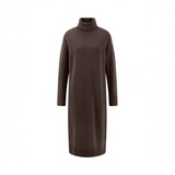Fynch-Hatton - Ladies - Knitted Dress made of Merino wool with a turtleneck - Exspresso 26097441 896 - Wildvine Clothing, Spalding, Lincolnshire