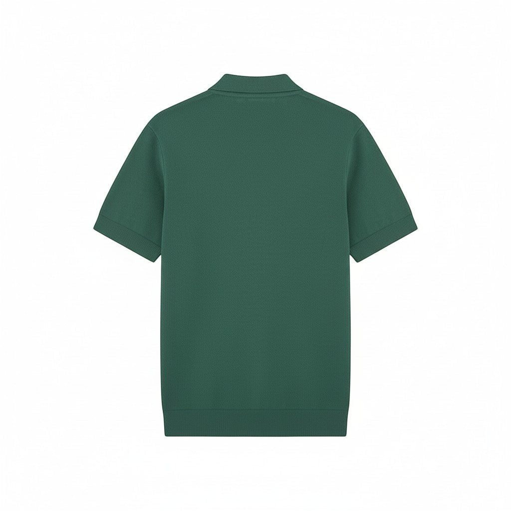 Lyle & Scott - Mens Cotton Short Sleeve Knitted Polo - Everglade KN2412V W130 - Wildvine Clothing, Spalding, Lincolnshire