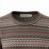 Alice Collins - Kirsten Fairisle Pullover - Chocolate Chip - 037A011 - Wildvine Clothing, Spalding, Lincolnshire