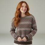 Alice Collins - Kirsten Fairisle Pullover - Chocolate Chip - 037A011 - Wildvine Clothing, Spalding, Lincolnshire