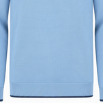 Gabicci Vintage - Mens Naxton Knitted Fistral Blue Lineker Tipped L/S Polo Shirt - Blue - V57GM09 - Wildvine Clothing, Spalding, Lincolnshire