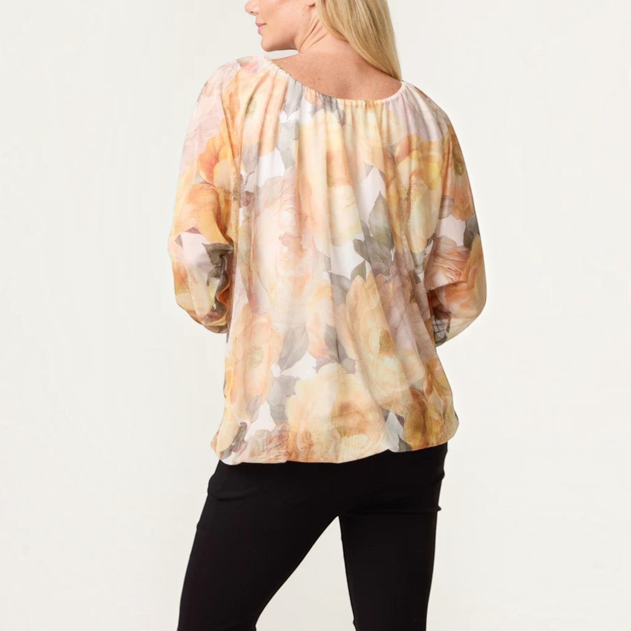 Misumi - Ladies - Floral Print Mesh Blouse - Floral - Wildvine Clothing, Spalding, Lincolnshire