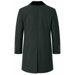 Gabicci Vintage - Mens Winston Melton Velvet Collar Overcoat - Forest - V57GJ06 - Wildvine Clothing, Spalding, Lincolnshire