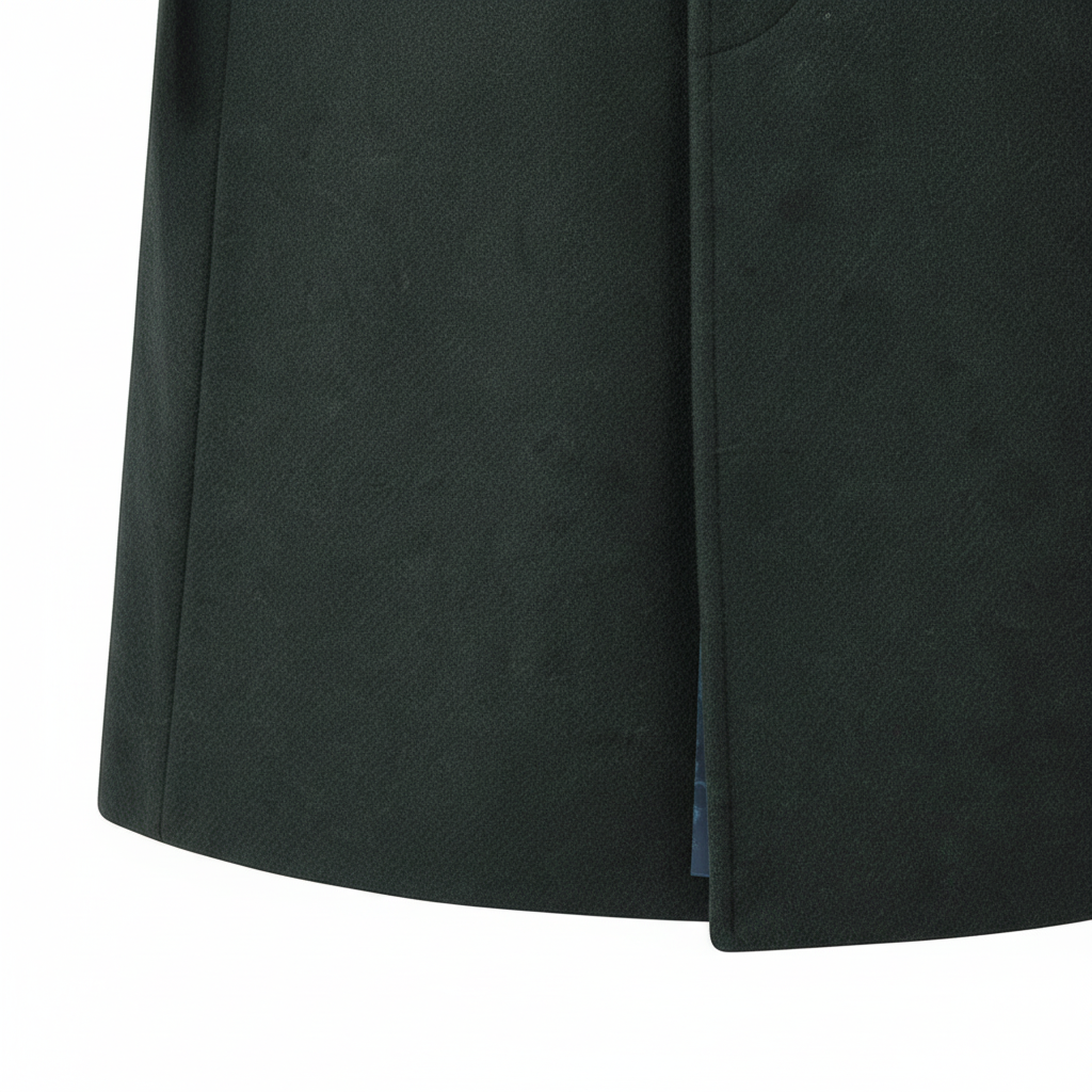 Gabicci Vintage - Mens Winston Melton Velvet Collar Overcoat - Forest - V57GJ06 - Wildvine Clothing, Spalding, Lincolnshire