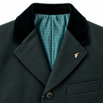 Gabicci Vintage - Mens Winston Melton Velvet Collar Overcoat - Forest - V57GJ06 - Wildvine Clothing, Spalding, Lincolnshire