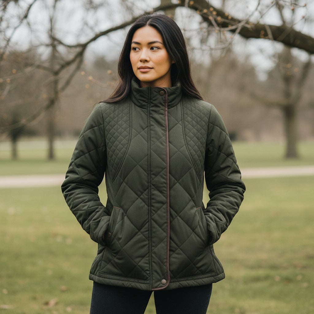 Jane Austin Ladies - Freya Coat - Green - Wildvine Clothing, Spalding, Lincolnshire