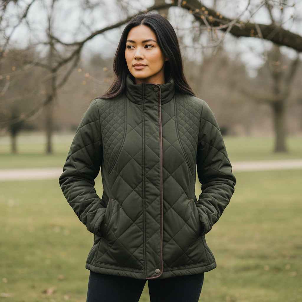 Jane Austin Ladies - Freya Coat - Green - Wildvine Clothing, Spalding, Lincolnshire