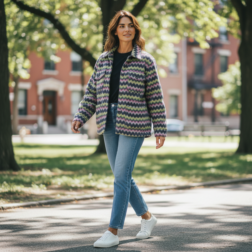 Alice Collins - Ladies Elle Fleece Coverall Jacket - Fuchsia Aztec - Wildvine Clothing, Spalding, Lincolnshire