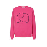 Alice Collins - Ladies Elephant Pullover - Fuchsia - Wildvine Clothing, Spalding, Lincolnshire