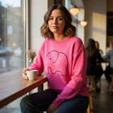 Alice Collins - Ladies Elephant Pullover - Fuchsia - Wildvine Clothing, Spalding, Lincolnshire