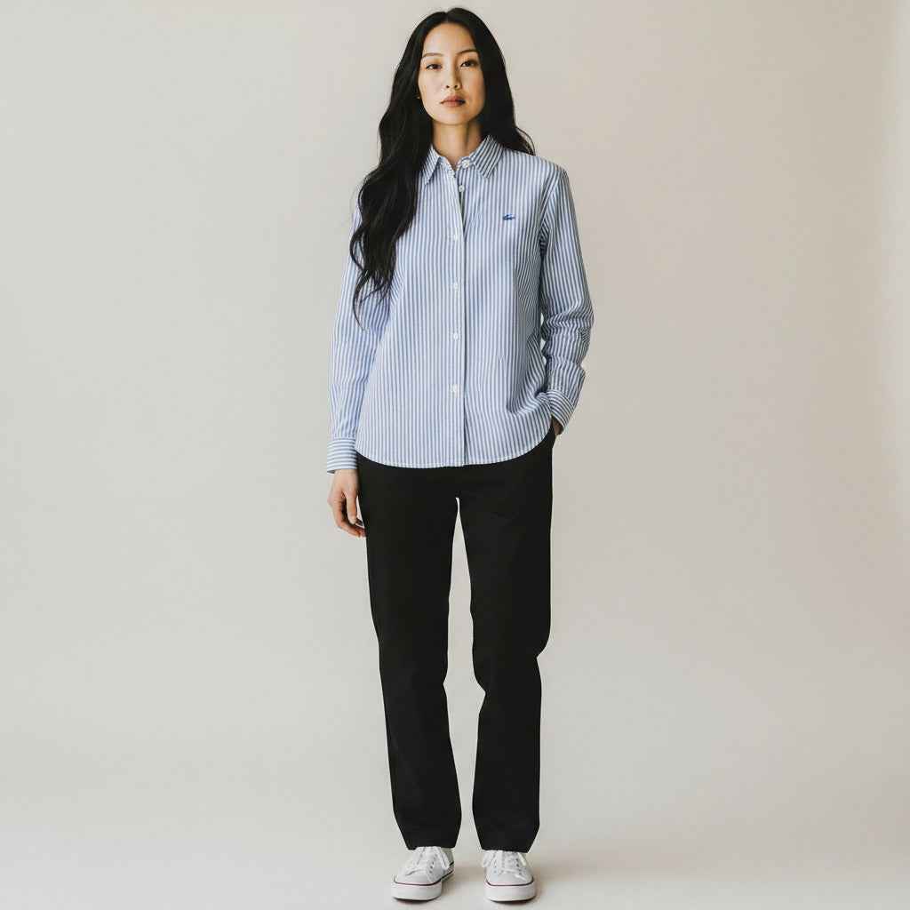 Fynch-Hatton - Ladies Blouse - CL Oxford Stripe - Azur Blue 642 - Wildvine Clothing, Spalding, Lincolnshire