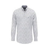Fynch-Hatton - Mens Shirt - Flower Print - Berry - Wildvine Clothing, Spalding, Lincolnshire
