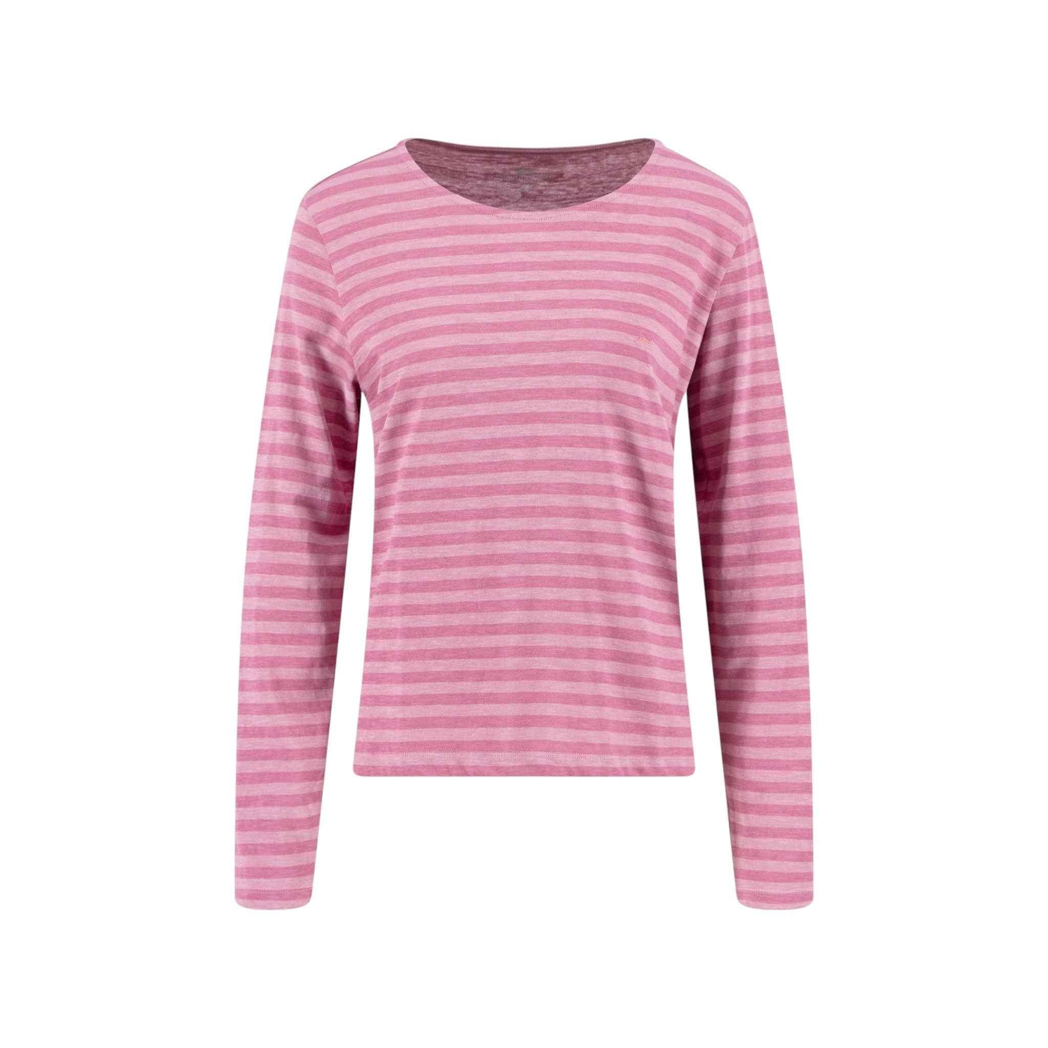 Fynch-Hatton - Ladies Jersey - Long Sleeve Stripe - Berry Rose 492 - Wildvine Clothing, Spalding, Lincolnshire