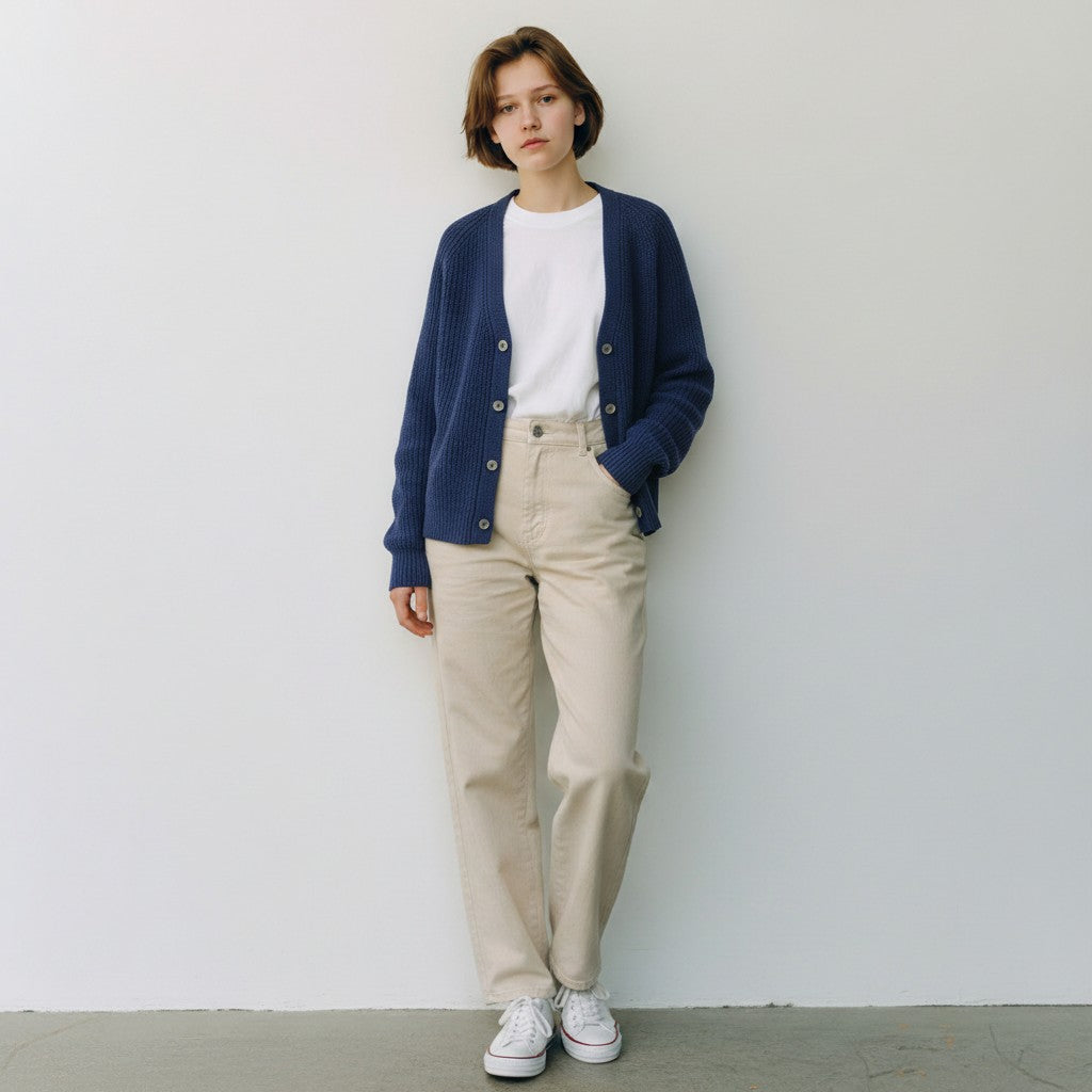 Fynch-Hatton - Ladies Cardigan Cotton - Blue 682 - Wildvine Clothing, Spalding, Lincolnshire