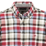Fynch-Hatton - Mens Flannel Check Shirt - Brick - 16106310 346 - Wildvine Clothing, Spalding, Lincolnshire