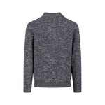 Fynch-Hatton - Mens Knitwear - Buttoned Troyer, Twisted Mouline - Charcoal 998 - Wildvine Clothing, Spalding, Lincolnshire