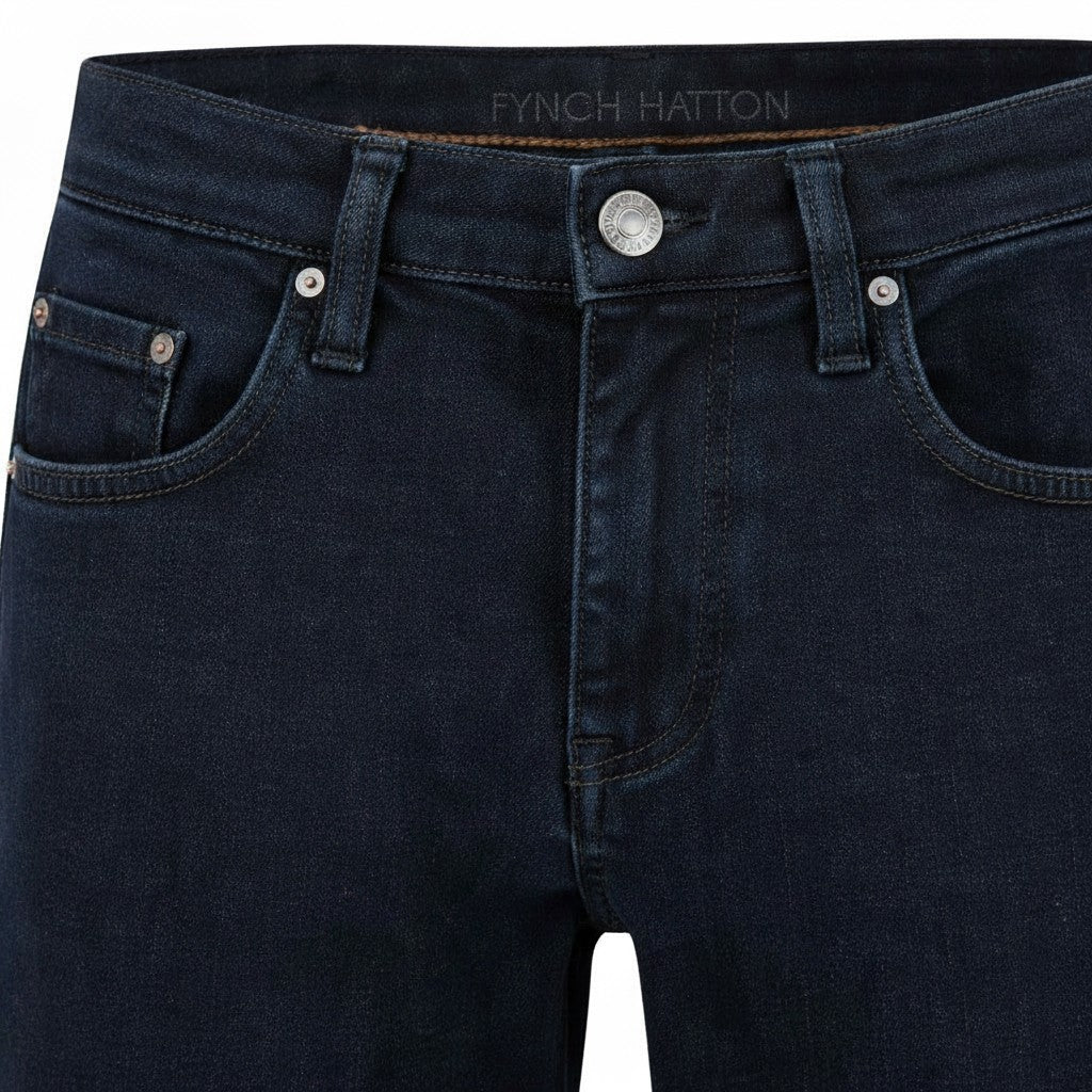Fynch-Hatton - Mens Jeans - Regular Fit - Dark Blue Denim - Wildvine Clothing, Spalding, Lincolnshire