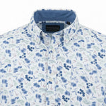 Fynch-Hatton - Mens Shirt - Premium Print - Crystal Blue 604 - Wildvine Clothing, Spalding, Lincolnshire